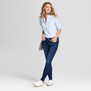 Universal Thread Mid Rise Skinny Jeans Dark Wash Size 6 Short